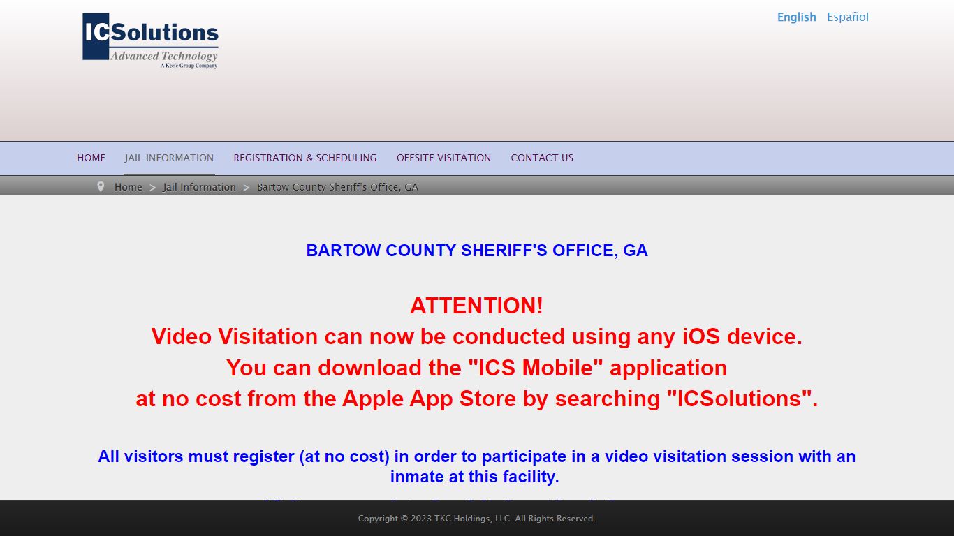 Bartow County Sheriff's Office, GA - The Visitor by ICSolutions